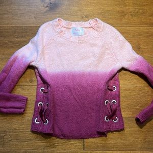 JUSTICE Girl’s Pink Ombré Sweater Size 10